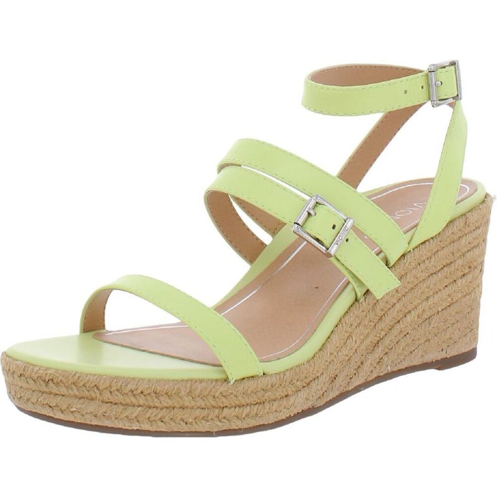 Vionic Green Sandals Wedge Espadrille